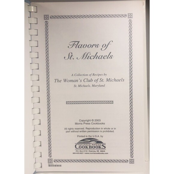 Flavors of St. Michaels -The Women’s Club of St.Michaels Cook book - Picture 2 of 4